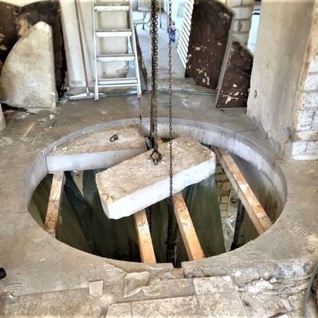 Ausbau runder Deckendurchbruch mit einem Durchmesser von 200cm.